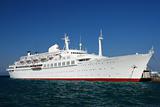 White cruise ship
