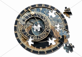 Puzzle ofAstronomical clock in Prague