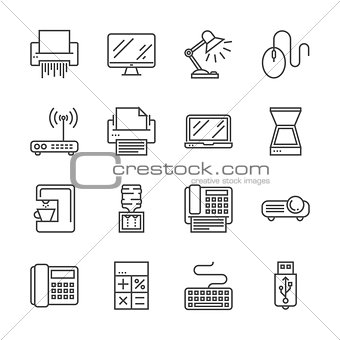 Office devices icons