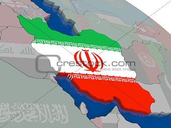Iran with flag