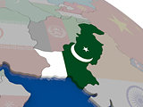 Pakistan with flag
