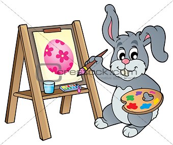 Easter bunny painter theme 1