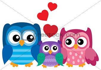 Owl family theme image 1
