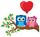 Valentine owls theme image 1