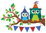 Party owls theme image 4