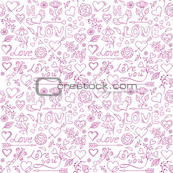 Seamless pattern for Valentine s day.