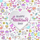 Colorful Valentine s card