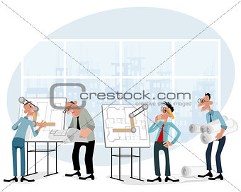 Architects in office