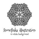 Snowflake icon on white