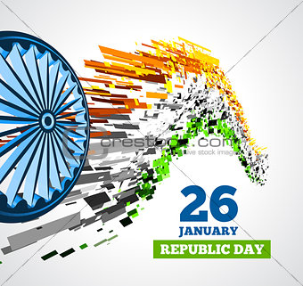 Indian Republic Day vector background with flag