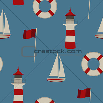 Seamless pattern summer by the sea