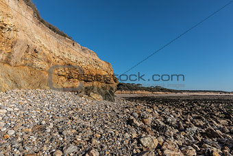 Small cliffs on la Pointe du Payre in Vendee (France)
