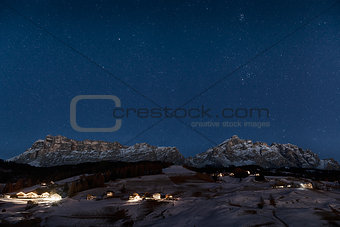 Starry Sky over the mountains