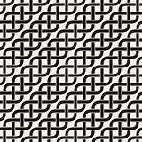 Interlaced Lines Celtic Ethnic Ornament. Vector Seamless Black and White Pattern