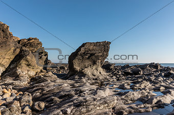 Rock formation at the Pointe du Payre