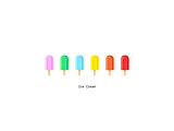 Vector rainbow colors popsicles set