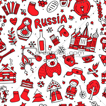 Russia, seamless pattern for your design