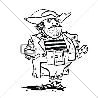 Funny pirate captain