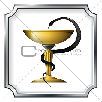 symbol of medicine Snake and a bowl