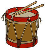 Old military drum