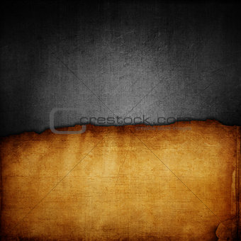 Grunge metal and paper background