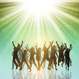 Party people on a starburst background 2406