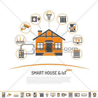 Smart House and internet of things concept