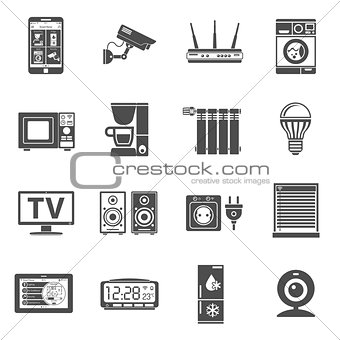 Smart House and internet of things icons set