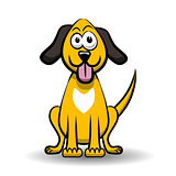 Yellow dog cartoon