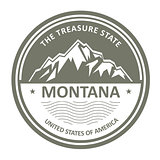 Montana Mountains - Snowbound mountain label