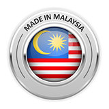 Silver medal Made in Malaysia with flag