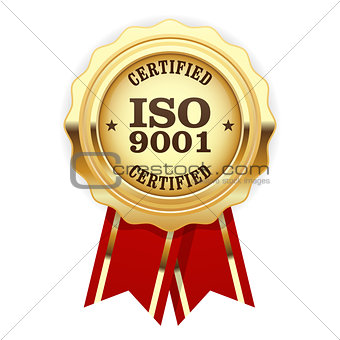 ISO 9001 certified - quality standard golden seal
