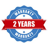 Two years warranty seal - round stamp