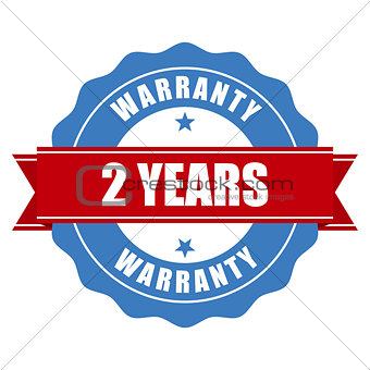 Two years warranty seal - round stamp