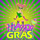 Mardi Gras Girl Design