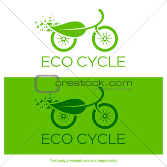 Eco cycle logo. Vector illustration.