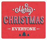 Merry Christmas greeting card.