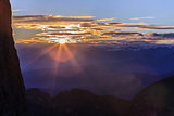 sunset in Italian Dolomites
