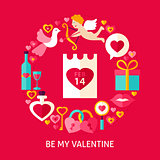 Be My Valentine Postcard