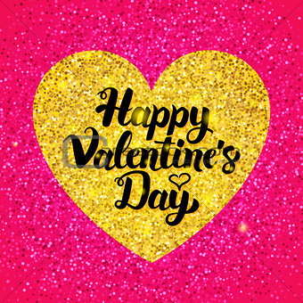 Happy Valentines Day Glitter Design