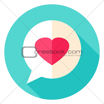 Love Message Circle Icon