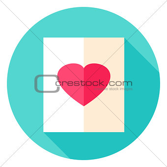 Love Paper Circle Icon