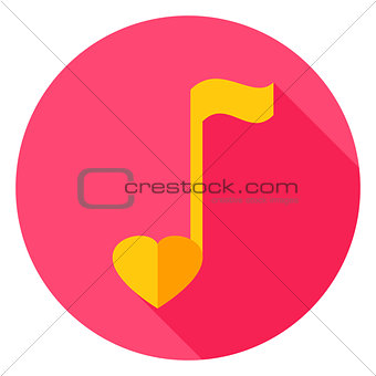 Musical Note Circle Icon
