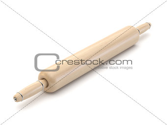 Wooden rolling pin. 3D