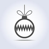Christmas balls icon in vector