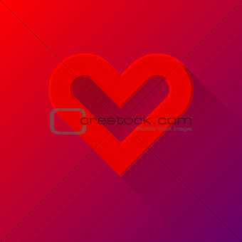 Red Abstract Heart Sign
