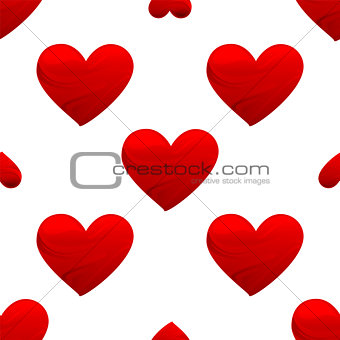 Red heart shape seamless