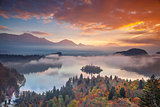 Lake Bled in autumn.