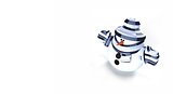 Snowman 3d render illustration isolated on white background