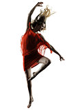 modern dancer dancing woman  isolated silhouette